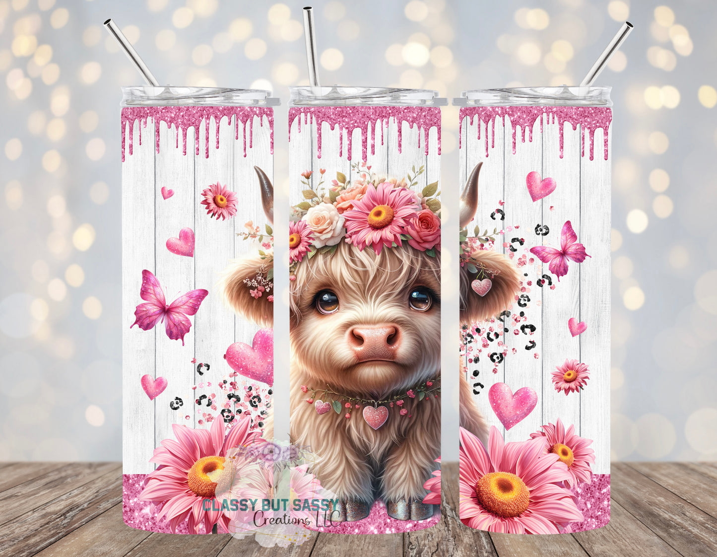 Pink highland cow